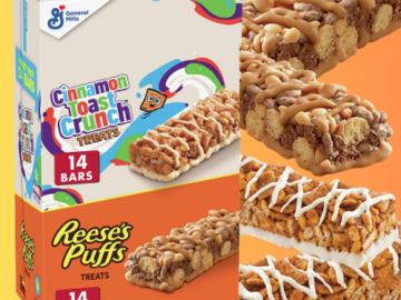 Reese’s Puffs & Cinnamon Toast Crunch Breakfast Bars 28-Count Variety Pack as low as $5.41 EACH Box when you buy 4 (Reg. $10.13) + Free Shipping – 19¢/Bar