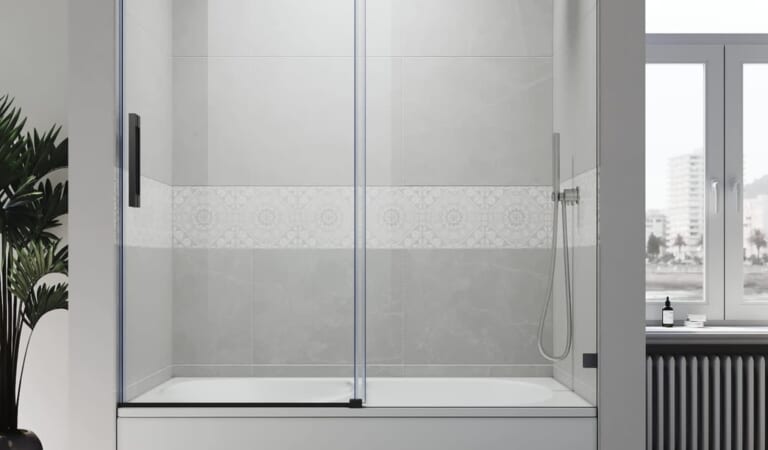 Sunny Shower 60" x 62" Frameless Bathtub Sliding Doors for $326 + free shipping