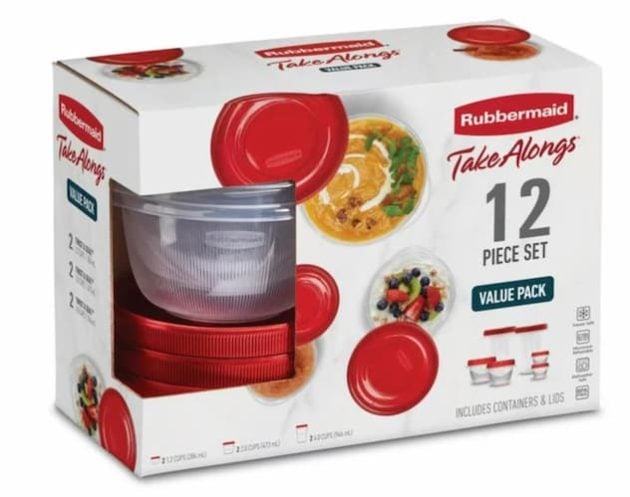 Rubbermaid Takealongs 12 Piece Food Storage Set