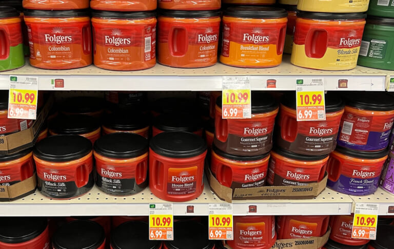 Big Tubs Of Folgers Ground Coffee Just $6.99 At Kroger