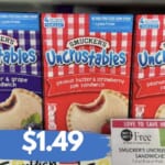 $1.49 Smuckers Uncrustables at Publix