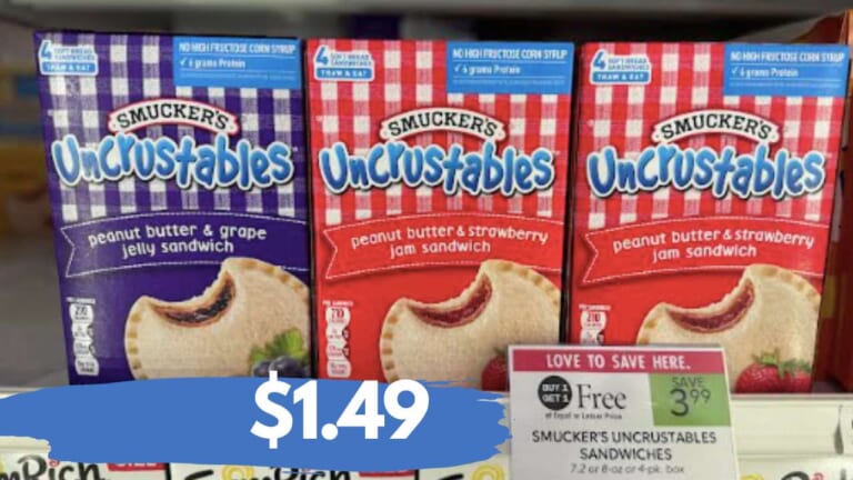 $1.49 Smuckers Uncrustables at Publix