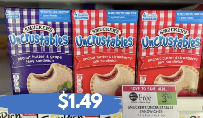 $1.49 Smuckers Uncrustables at Publix