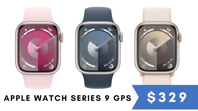 Apple Watch Series 9 GPS | $329 (reg. $399)