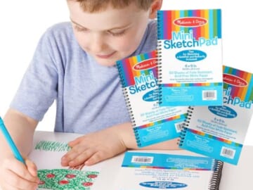 Melissa & Doug Mini Sketch Pads, 3-Pack $10.88 (Reg. $15) – $3.63 Each or 7¢/Sheet – 6×9-inches, 50 Sheets