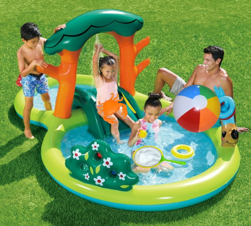 Play Day Round Inflatable Backyard Play Center & Kiddie Splash Pool $19.98 (Reg. $60) + More