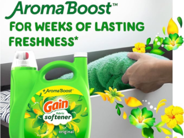 Gain 190 Loads Fabric Softener, Original Scent as low as $9.08 After Coupon (Reg. $13) + Free Shipping – 5¢/Load