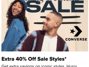 Converse Extra 40% Off Sale with code WEEKEND40