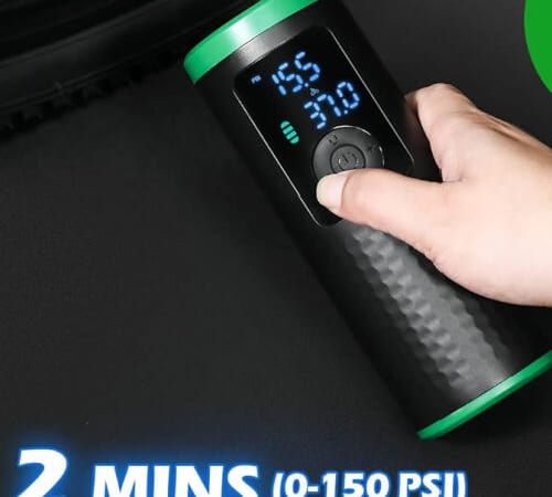 Portable Air Compressor Tire Inflator,150PSI  $20.35 After Code (Reg. $37) + Free Shipping – Cordless, Includes Bag