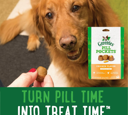 Greenies 30-Count Pill Pockets Capsule Soft Dog Treats, Chicken Flavor as low as $4.50 After Coupon (Reg. $10) + Free Shipping – 15¢/Capsule