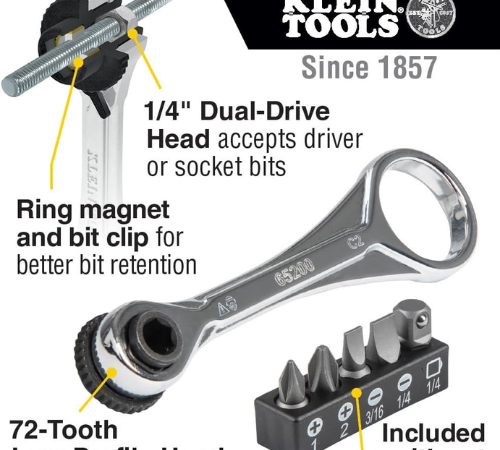 Klein Tools Mini Ratchet 5-Piece Set $13.57 After Coupon (Reg. $20.96) – With Phillips, Slotted, and Adapter