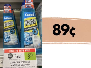 Carbona Washing Machine Cleaner & Color Grabber Sheets Just 89¢