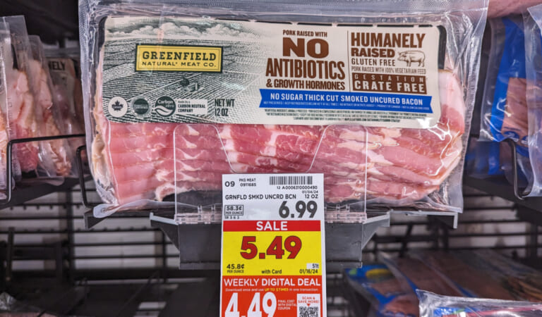 Greenfield Bacon Just $4.49 Per Pack At Kroger