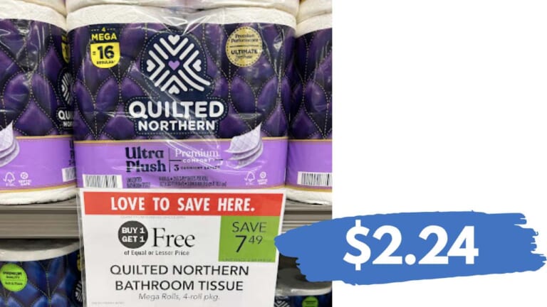 $2.24 Quilted Northern Bath Tissue at Publix