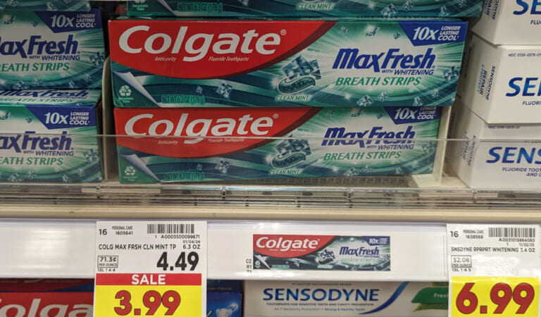 Colgate MaxFresh Toothpaste As Low As $1.49 At Kroger