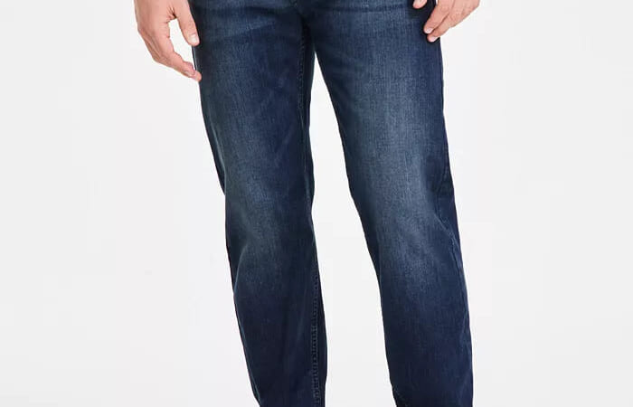 Calvin Klein Men's Standard Straight-Fit Stretch Jeans for $43 + free shipping