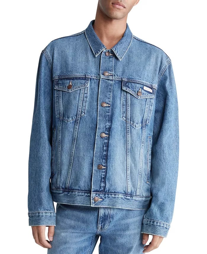 Calvin Klein Men's Tinted Stone Wash Trucker Jacket (S sizes only) for $48 + free shipping