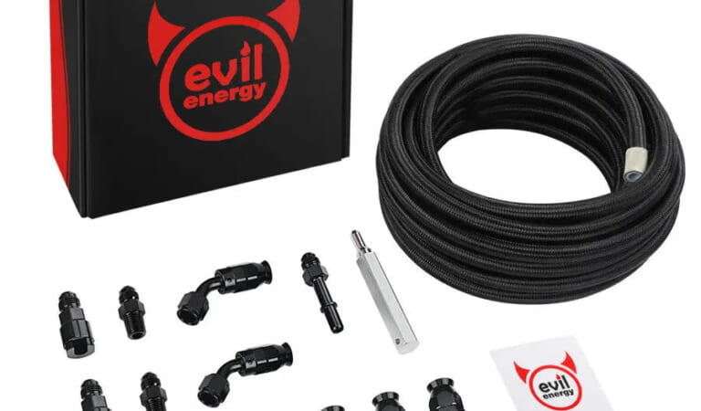 Evil Energy 25-Foot 6AN 3/8" PTFE LS Swap EFI Fuel Line Fitting Kit for $95 + free shipping