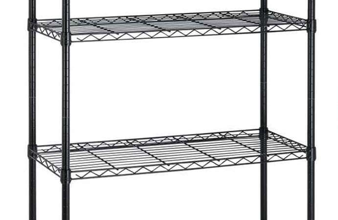 4-Shelf Height Adjustable Wire Shelving Unit for $40 + free shipping