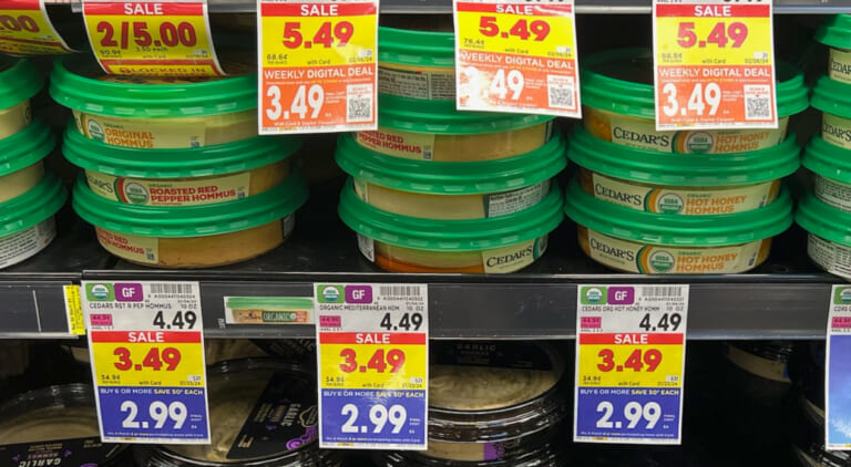 Cedar’s Organic Hummus Is As Low As $2.49 At Kroger (Regular Price $4.49)