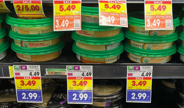 Cedar’s Organic Hummus Is As Low As $2.49 At Kroger (Regular Price $4.49)