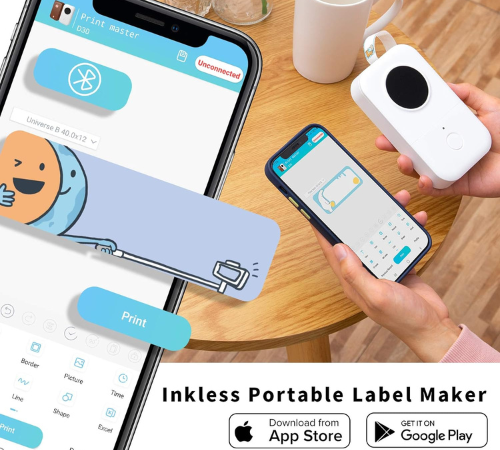 Enhance your labeling efficiency with this Bluetooth Wireless Mini Pocket Smartphone Label Maker Machine for just $14.98 After Code + Coupon (Reg. $36.99)