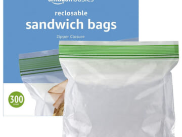 Amazon Basics Sandwich Storage Bags, 300 Count as low as $5.21 Shipped Free (Reg. $8.42) – $0.02/Bag