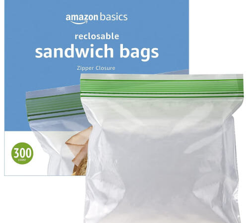 Amazon Basics Sandwich Storage Bags, 300 Count as low as $5.21 Shipped Free (Reg. $8.42) – $0.02/Bag