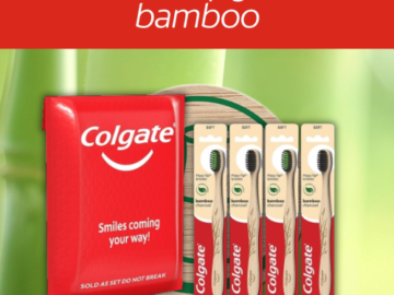 Colgate 4-Count Charcoal Bamboo Toothbrushes $12.90 (Reg. $19) – $3.23/Toothbrush