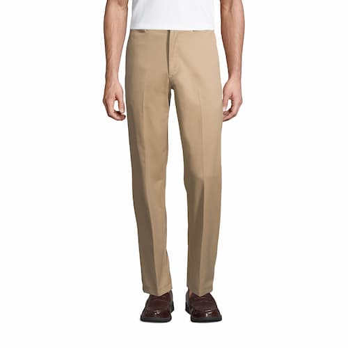 Men's Plain Front Wrinkle Resistant Chino Pants