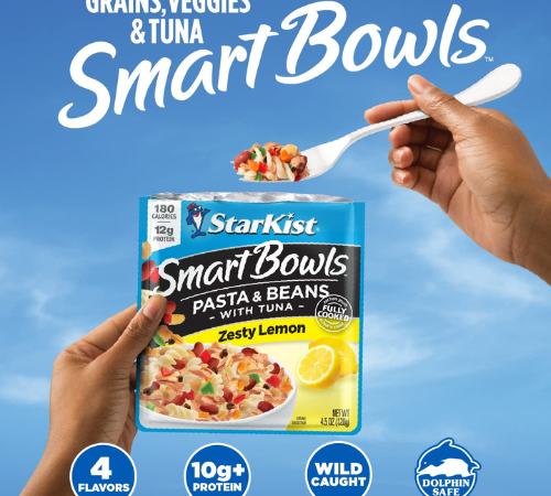 StarKist 12-Pack Smart Bowls Zesty Lemon Pasta and Beans with Tuna as low as $11.63 Shipped Free (Reg. $17.88) – 97¢/4.5 Oz Pouch