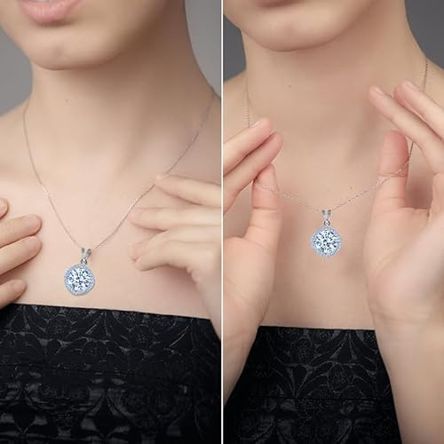 Surprise and delight your loved one with this Moissanite Pendant Necklace 5CT Sterling Silver Necklace for just $32.50 After Code + Coupon (Reg. $129.99) + Free Shipping