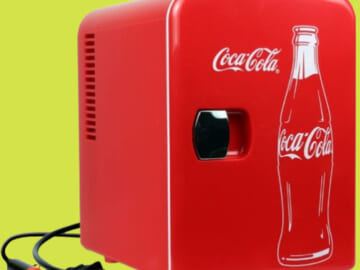 Coca-Cola Classic 4L Mini Fridge $19.98 (Reg. $50) – Holds 6 Cans, With 12V DC and 110V AC Cords