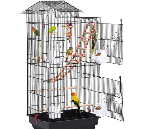 Create a cozy and enjoyable home for your feathered companions with the Yaheetech 39-inch Roof Top Large Flight Parrot Bird Cage for just $31.19 After Coupon (Reg. $53.99)