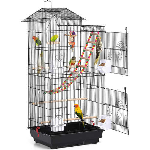 Create a cozy and enjoyable home for your feathered companions with the Yaheetech 39-inch Roof Top Large Flight Parrot Bird Cage for just $31.19 After Coupon (Reg. $53.99)