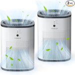 Create a tranquil and clean atmosphere in your bedroom with these Air Purifiers, 2-Pack for just $40.39 After Code + Coupon (Reg. $129.99) + Free Shipping