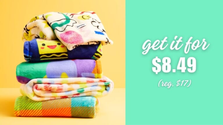 Crayola X Kohl’s Plush Throw Blanket $8.49 (reg. $17)