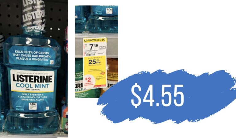 $4.55 Listerine Mouthwash at Walgreens