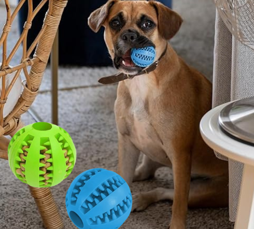 Dog Treat Toy Pack of 2 Chew Ball with Slots for Food 2.8″ $2.99 (Reg. $8) – $1.50 /Ball