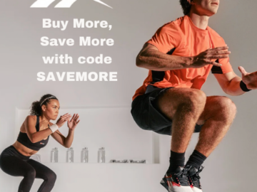 Reebok: Buy More, Save More: 20% off $50+, 30% off $100+, 40% off $150+, 50% off $250+ with code SAVEMORE