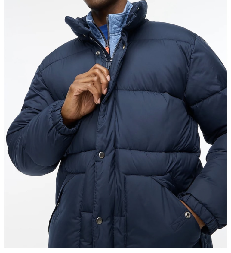 J.Crew Factory Men's Puffer Jacket for $36 + free shipping w/ $99