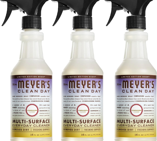 Mrs. Meyer’s 3-Pack Clean Day All-Purpose Cleaner Spray, Compassion Flower as low as $7.47 (Reg. $14.48) – $2.49/16 Oz Bottle