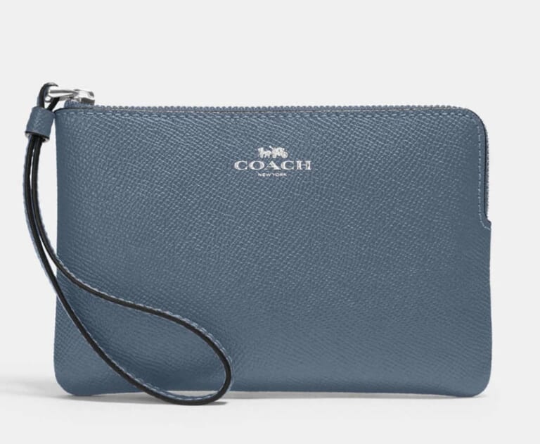 Coach Outlet Corner Zip Wristlet for $22 + free shipping