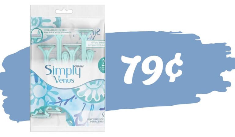 Get a 9-ct. Pack of Venus Simply Razors for Just 79¢