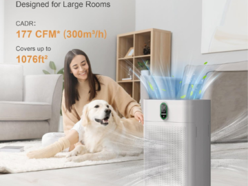 Achieve optimal air quality with this Smart Air Purifier for Large Rooms up to 1076 ft² for just $70.99 After Code + Coupon (Reg. $259.99) + Free Shipping