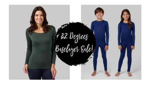 $12 for (2) 32 Degrees Baselayer Sale Plus Free Shipping!