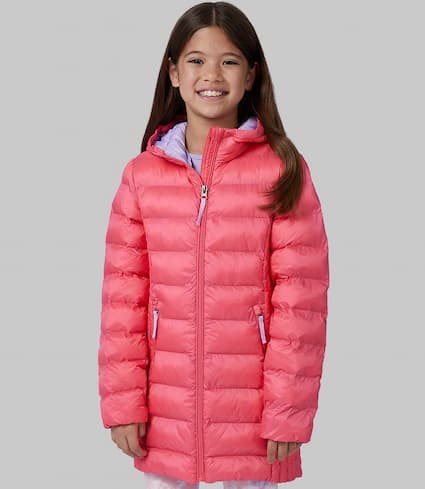 32 Degree Girls' 3/4 Puffer Jacket