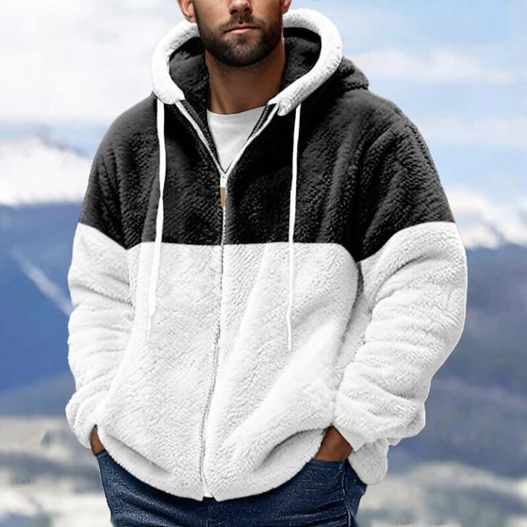 Vvcloth Men's Sherpa Linend Full Zip Jacket for $14 + $6 s&h