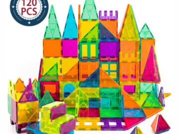 Cossy 120-Piece Magnetic Tiles Building Set for $27 + free shipping