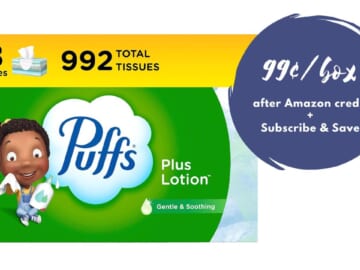 Puffs Plus Lotion Facial Tissue | Only $99¢ Per Box!